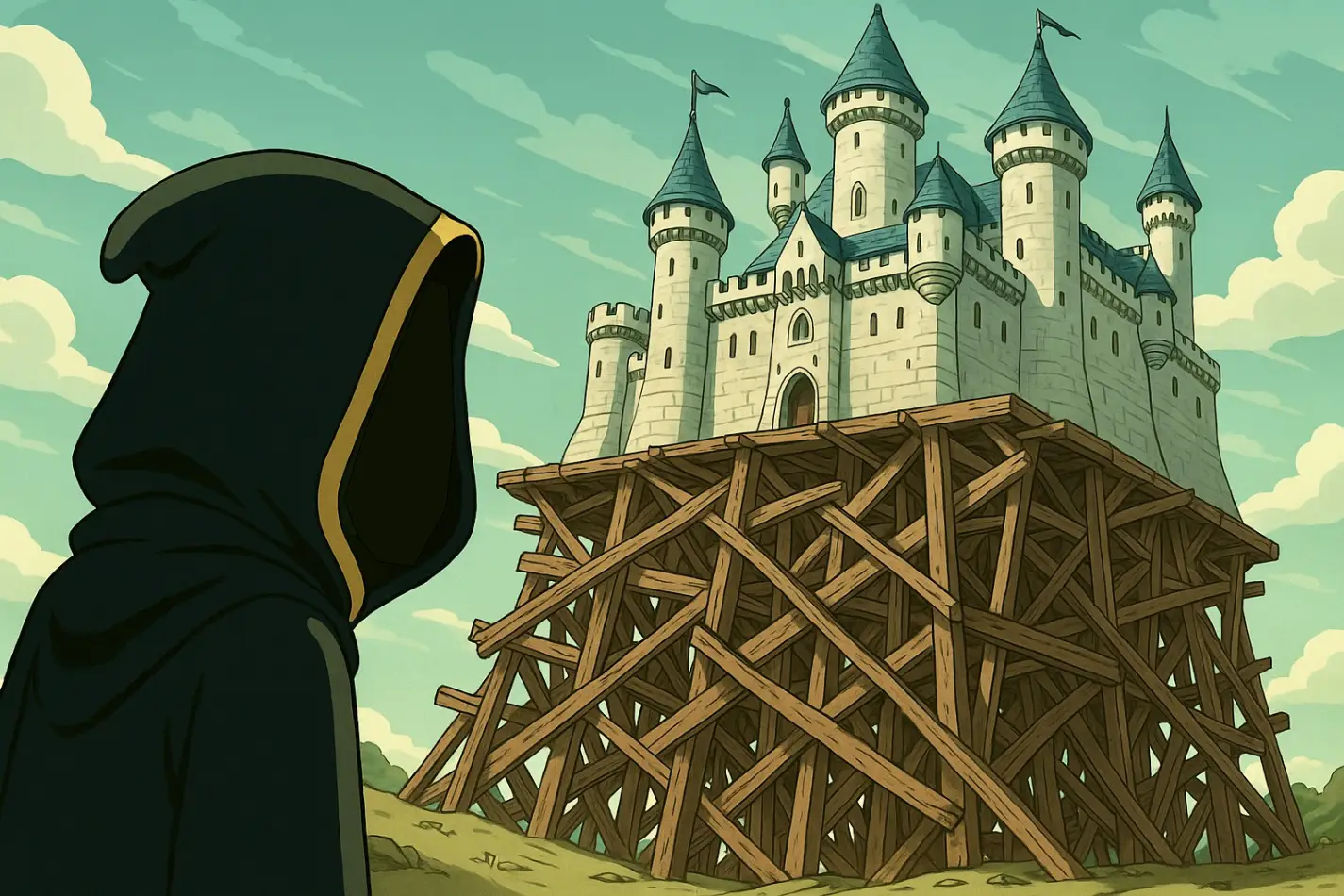Image of a castle illustrating how important preflop charts are in poker Spins