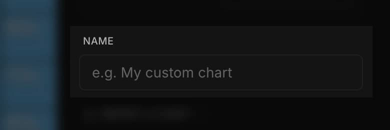 The Name field of the chart editor, highlighted, with its example text.