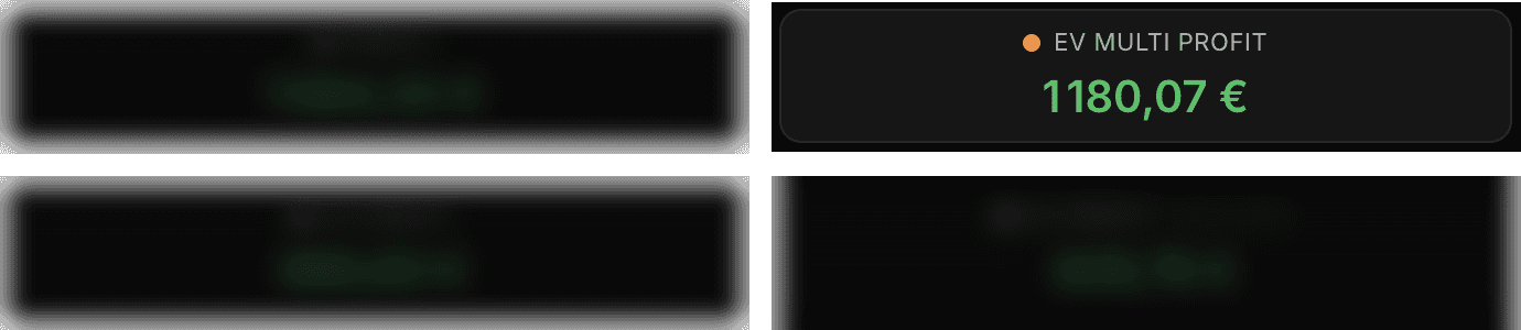 El modo EV Multi Profit destacado entre los 4 modos del KPI