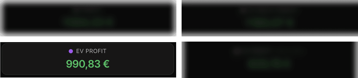El modo EV Profit destacado entre los 4 modos del KPI
