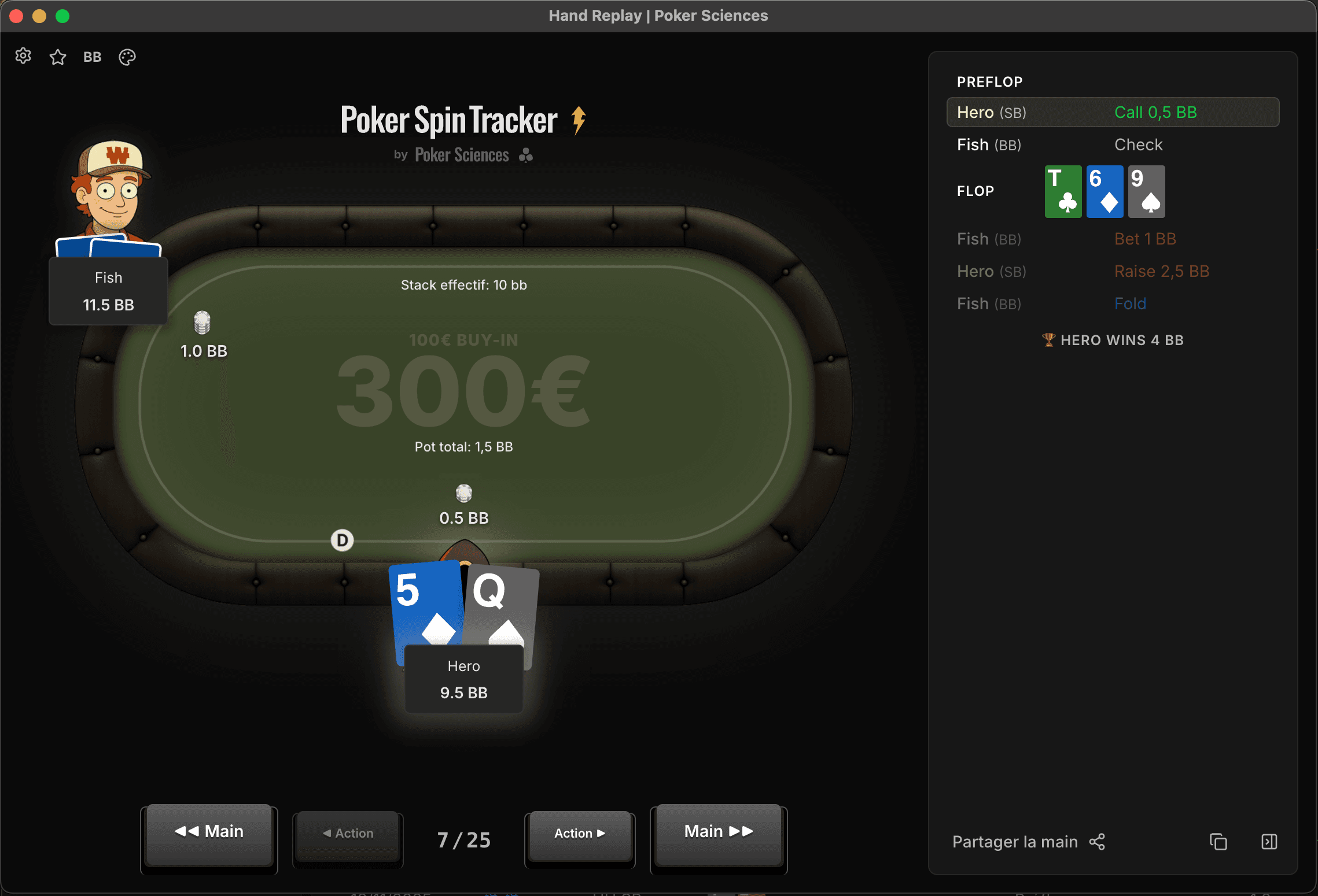 El replayer visual del tracker