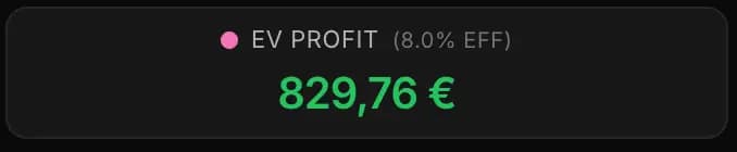 KPI EV Profit Effectif (rose)