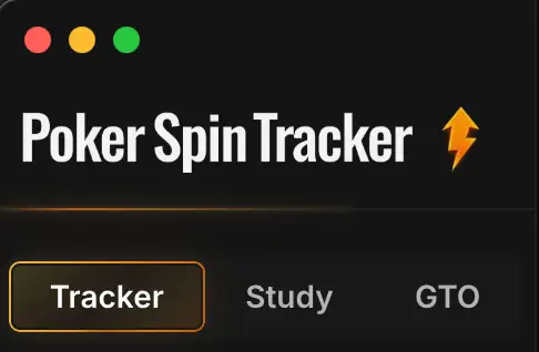 Las tres vistas Tracker, Estudiar y GTO en la parte superior de la barra lateral